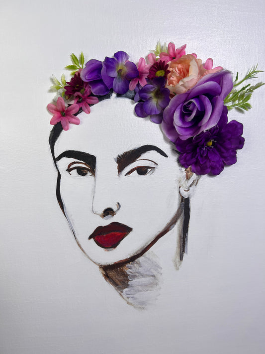 Frida Kahlo Floral Original Painting